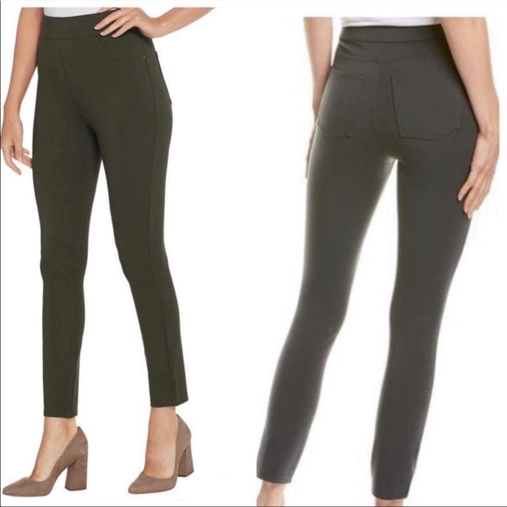 SPANX Perfect Ankle Pant Black Ponte Stretch Knit XS